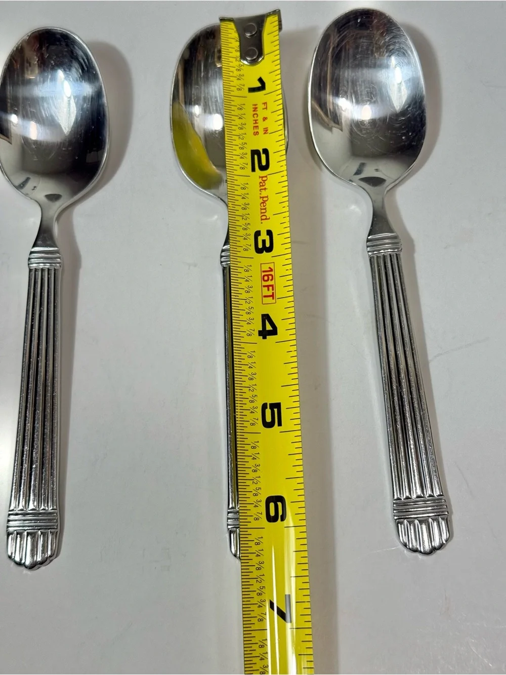 4 Wallace CHARDONNAY Teaspoons 18/8 Stainless Glossy Ribbed 6 3/8